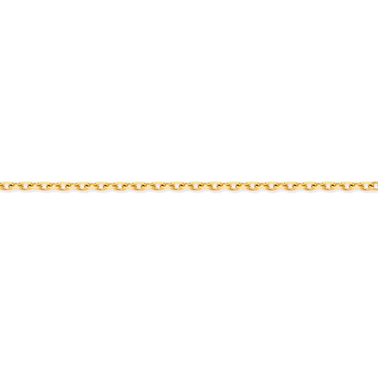 9ct Gold  Trace Cable Link Pendant Chain Necklace 1mm - JCN029D