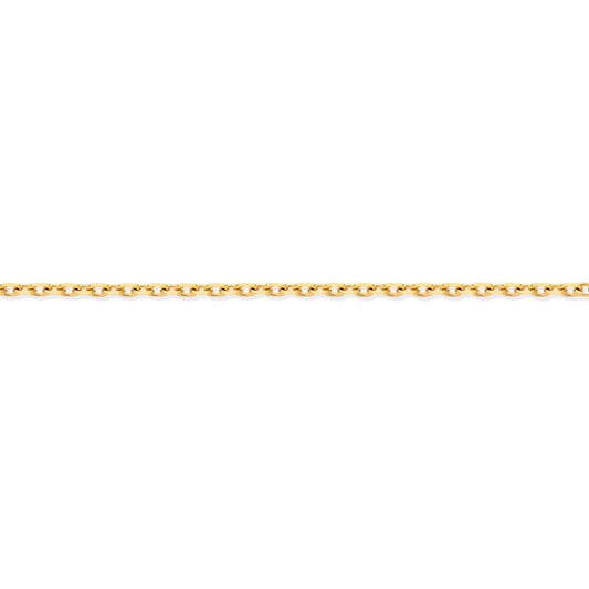 9ct Gold  Trace Cable Link Pendant Chain Necklace 1mm - JCN029D