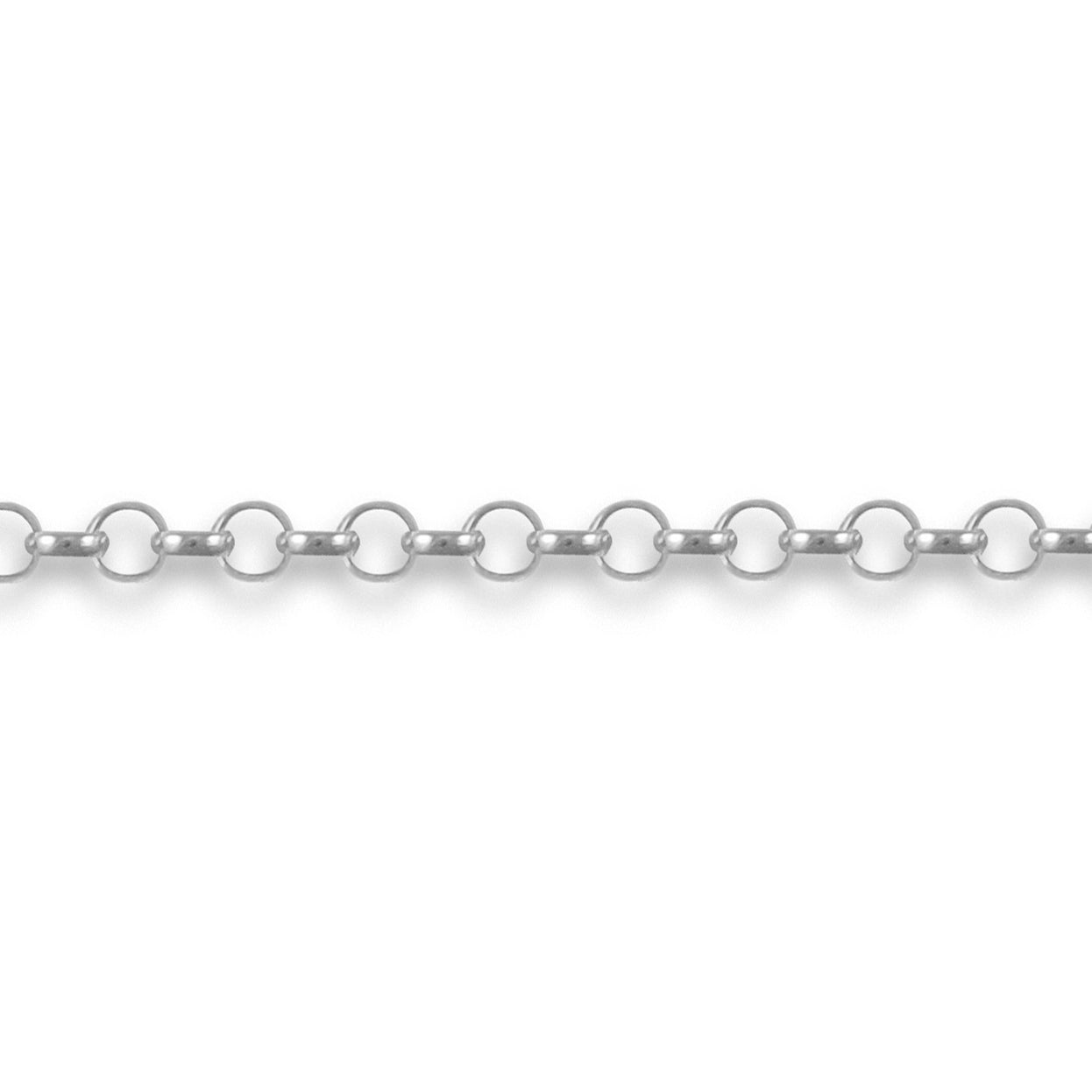 9ct White Gold  Micro Belcher 1.7mm Pendant Chain Necklace - JCN034A