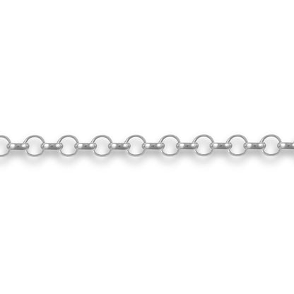 9ct White Gold  Micro Belcher 1.7mm Pendant Chain Necklace - JCN034A