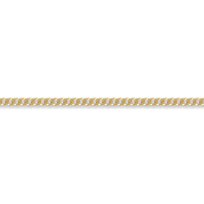 9ct Gold  Flat Curb 3mm Chain Bracelet, 7.5 inch - JCN037A