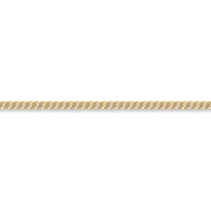 9ct Gold  Flat Curb 3.6mm Chain Bracelet, 7.5 inch - JCN037A