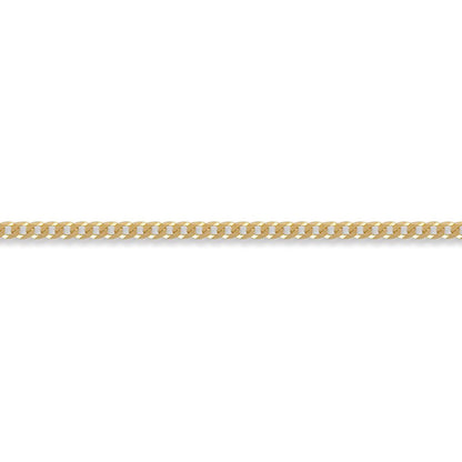 9ct Gold  Flat Curb 3.6mm Chain Bracelet, 7.5 inch - JCN037A