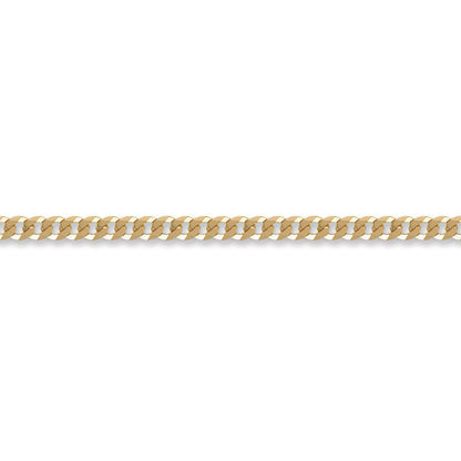 Unisex Solid 9ct Gold  Flat Curb 4.4mm Gauge Chain Necklace - JCN037B