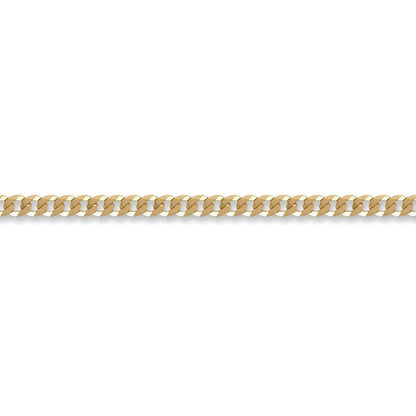 Mens 9ct Gold  Flat Curb 4.4mm Chain Bracelet, 8.5 inch - JCN037B