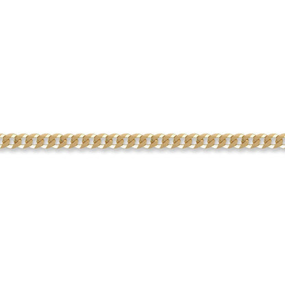 Unisex Solid 9ct Gold  Flat Curb 4mm Gauge Chain Necklace - JCN037B