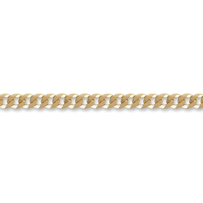 Unisex Solid 9ct Gold  Flat Curb 6mm Gauge Chain Necklace - JCN037D