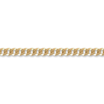 Mens 9ct Gold  Flat Curb 6.2mm Chain Bracelet, 8.5 inch - JCN037D