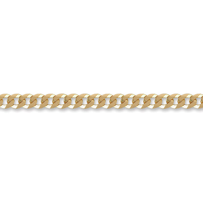 9ct Gold  Flat Curb 6.2mm Chain Bracelet, 7.5 inch - JCN037D