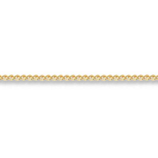 18ct Gold  Curb 1mm Pendant Chain Necklace - JCN050B