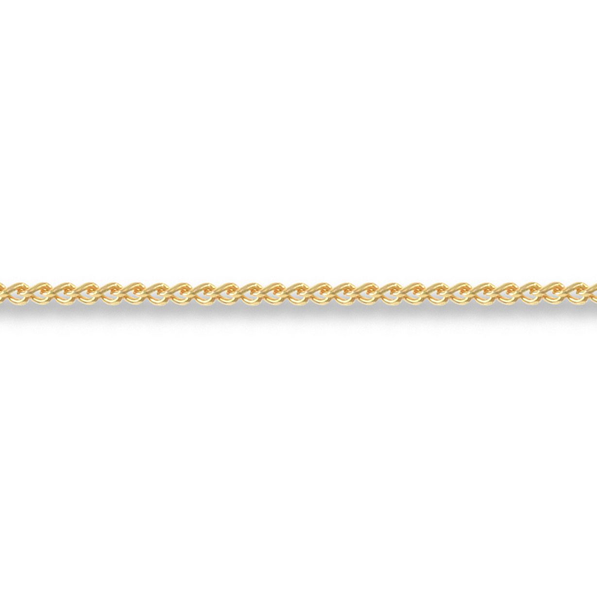 18ct Gold  Curb 1mm Pendant Chain Necklace - JCN050B