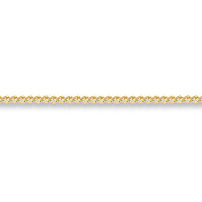 18ct Gold  Curb 1mm Pendant Chain Necklace - JCN050B