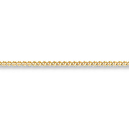 18ct Gold  Curb 1mm Pendant Chain Necklace - JCN050B