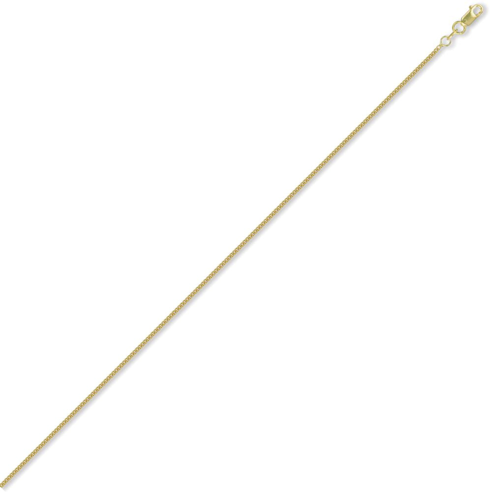 18ct Gold  Curb 1.5mm Pendant Chain Necklace - JCN050C