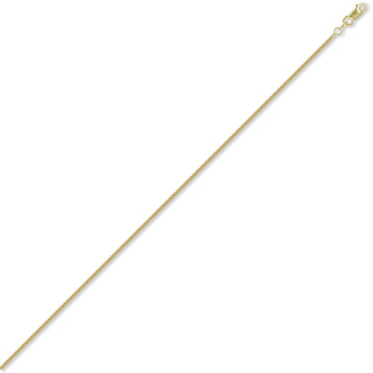 18ct Gold  Curb 1.5mm Pendant Chain Necklace - JCN050C