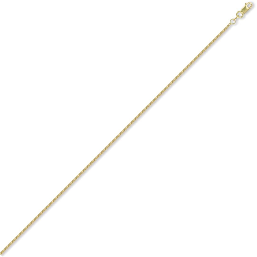 18ct Gold  Curb 1.5mm Pendant Chain Necklace - JCN050C