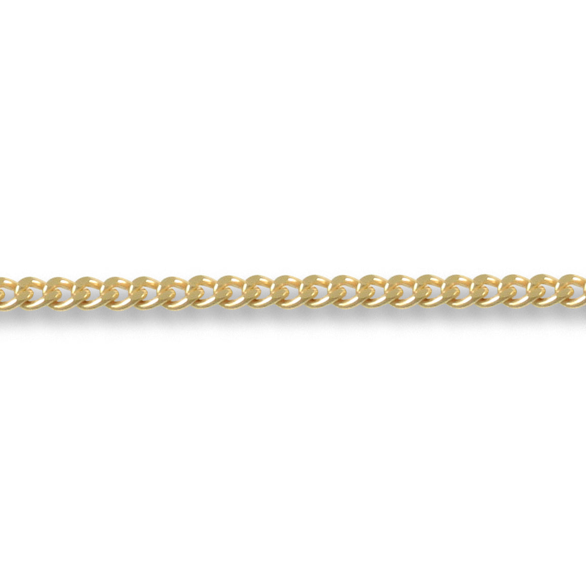 18ct Gold  Curb 1.5mm Pendant Chain Necklace - JCN050C