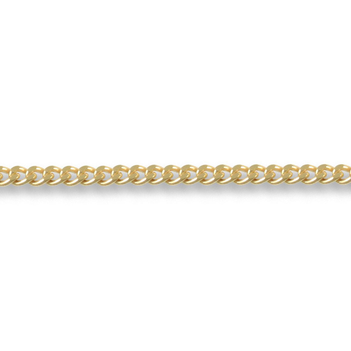 18ct Gold  Curb 1.5mm Pendant Chain Necklace - JCN050C