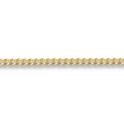 18ct Gold  Curb 1.5mm Pendant Chain Necklace - JCN050C