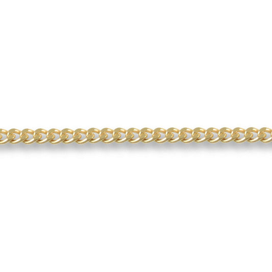 18ct Gold  Curb 1.5mm Pendant Chain Necklace - JCN050C