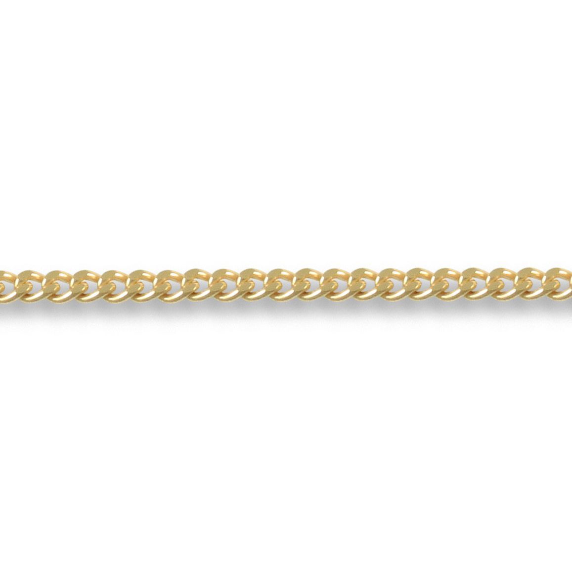 18ct Gold  Curb 1.5mm Pendant Chain Necklace - JCN050C