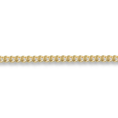 18ct Gold  Curb 1.5mm Pendant Chain Necklace - JCN050C