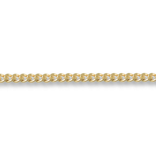 18ct Gold  Curb 1.5mm Pendant Chain Necklace - JCN050C