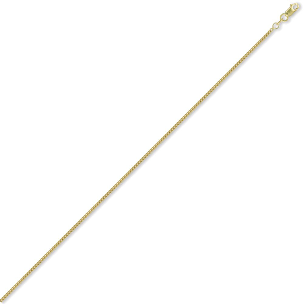 18ct Gold  Curb 1.8mm Pendant Chain Necklace - JCN050D