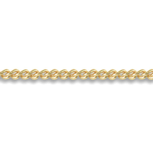 18ct Gold  Curb 1.8mm Pendant Chain Necklace - JCN050D