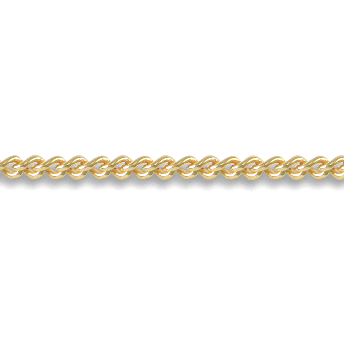 18ct Gold  Curb 1.8mm Pendant Chain Necklace - JCN050D