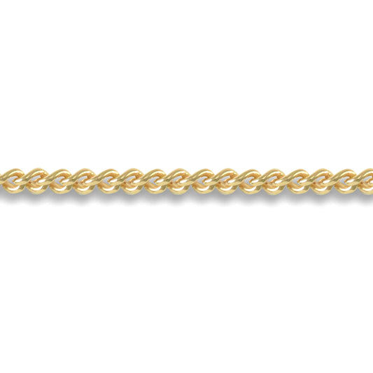 18ct Gold  Curb 1.8mm Pendant Chain Necklace - JCN050D