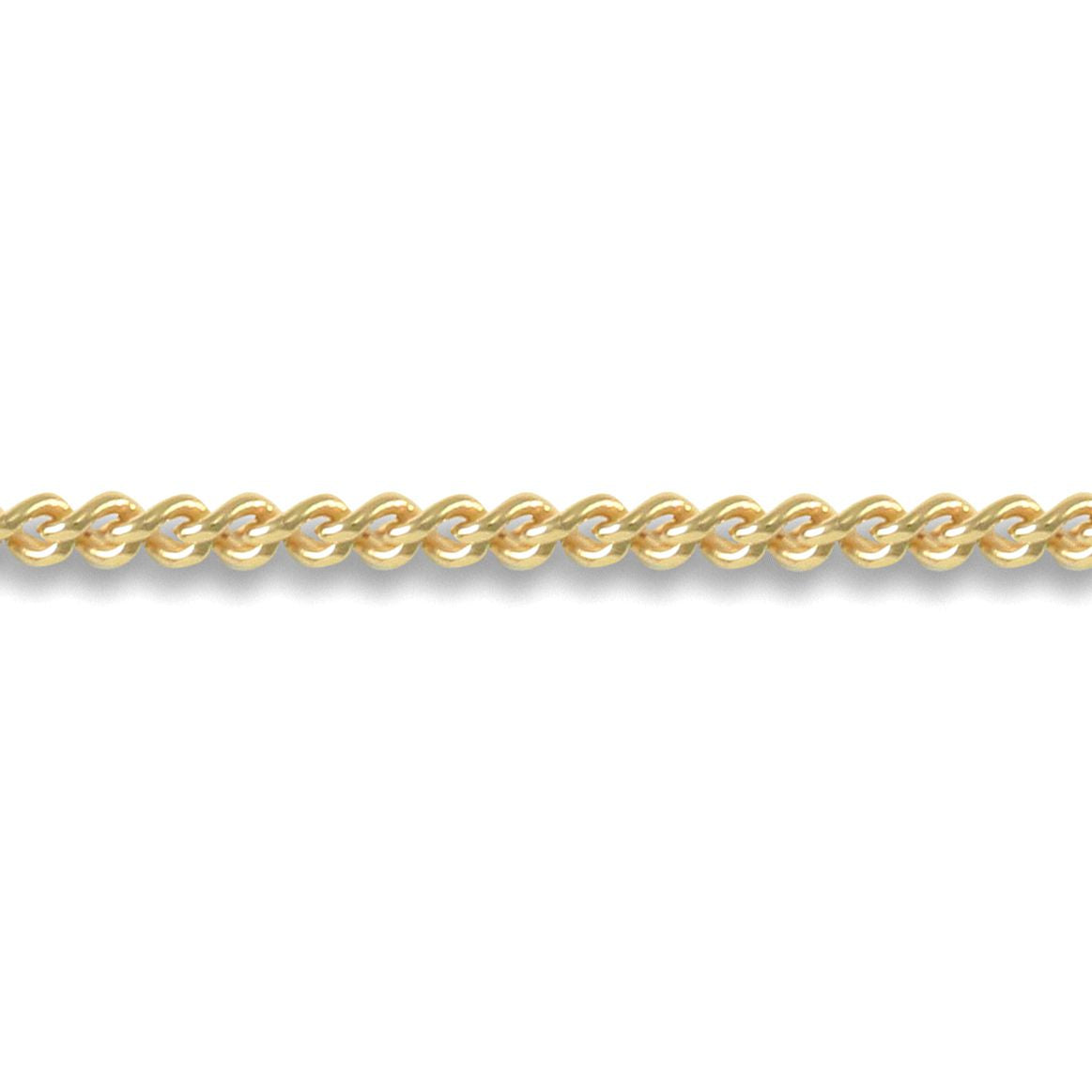 18ct Gold  Curb 1.8mm Pendant Chain Necklace - JCN050D