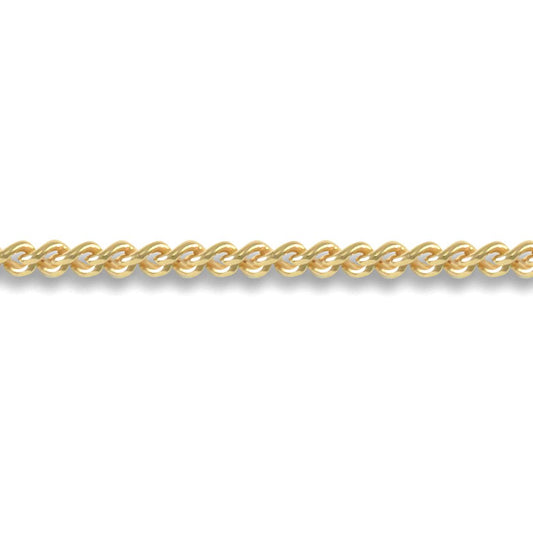 18ct Gold  Curb 1.8mm Pendant Chain Necklace - JCN050D