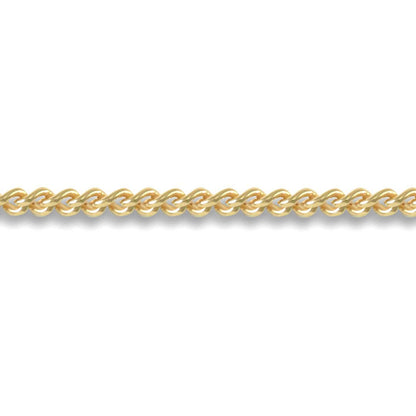 18ct Gold  Curb 1.8mm Pendant Chain Necklace - JCN050D