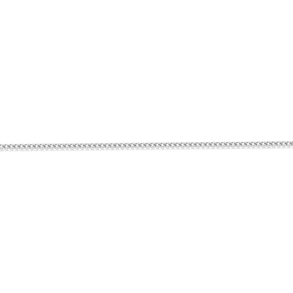 18ct White Gold  Curb 0.8mm Pendant Chain Necklace - JCN051E