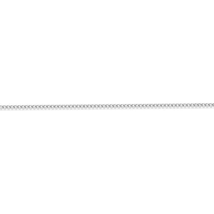18ct White Gold  Curb 0.8mm Pendant Chain Necklace - JCN051E