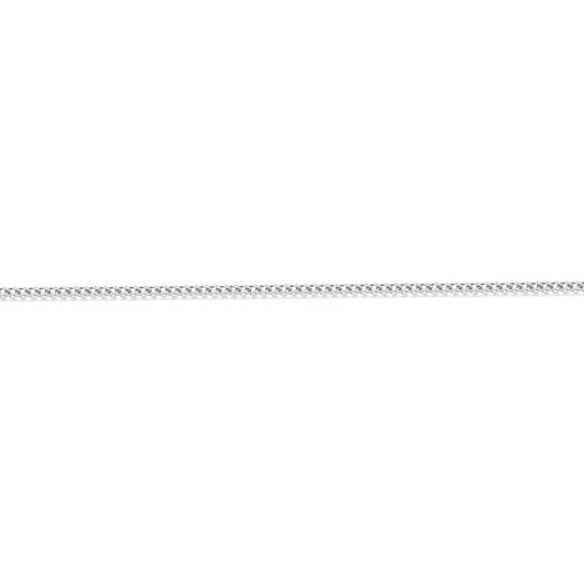 18ct White Gold  Curb 0.8mm Pendant Chain Necklace - JCN051E