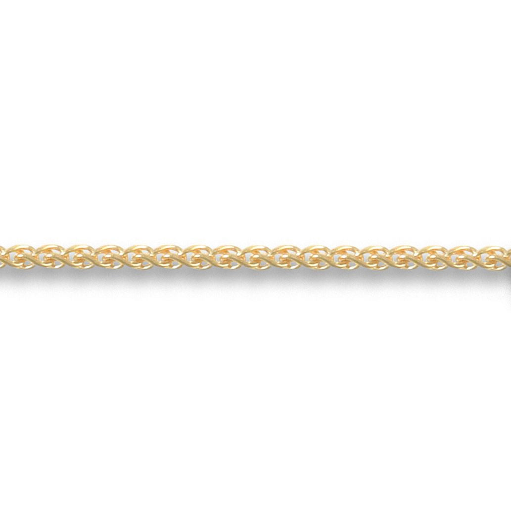 18ct Gold  Spiga 1mm Pendant Chain Necklace - JCN052A