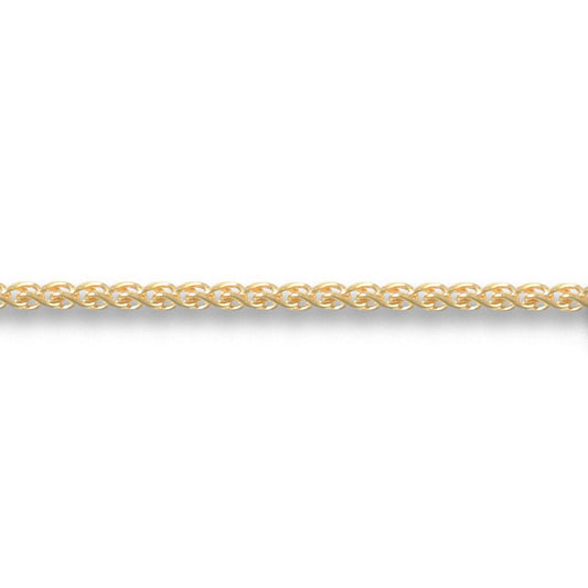 18ct Gold  Spiga 1mm Pendant Chain Necklace - JCN052A