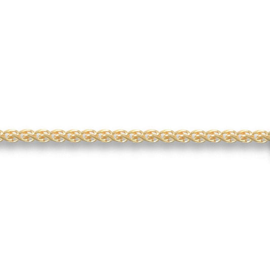 18ct Gold  Spiga 1mm Pendant Chain Necklace - JCN052A