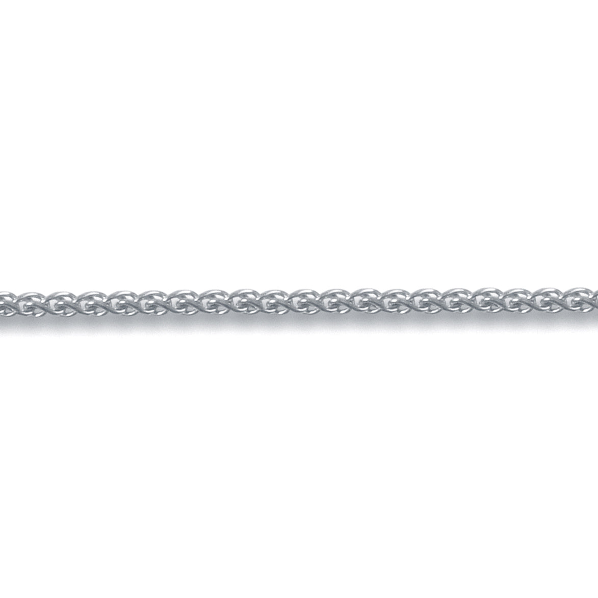 18ct White Gold  Spiga 1mm Pendant Chain Necklace - JCN053A