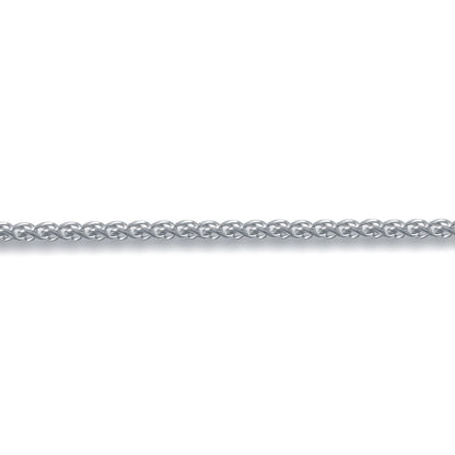 18ct White Gold  Spiga 1mm Pendant Chain Necklace - JCN053A
