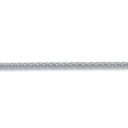 18ct White Gold  Spiga 1mm Pendant Chain Necklace - JCN053A