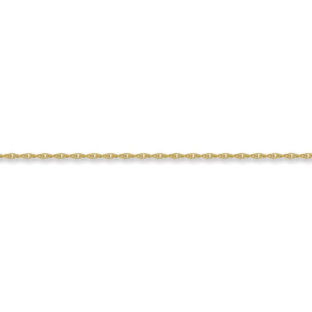 9ct Gold  Prince of Wales 1.7mm Pendant Chain Necklace - JCN054A