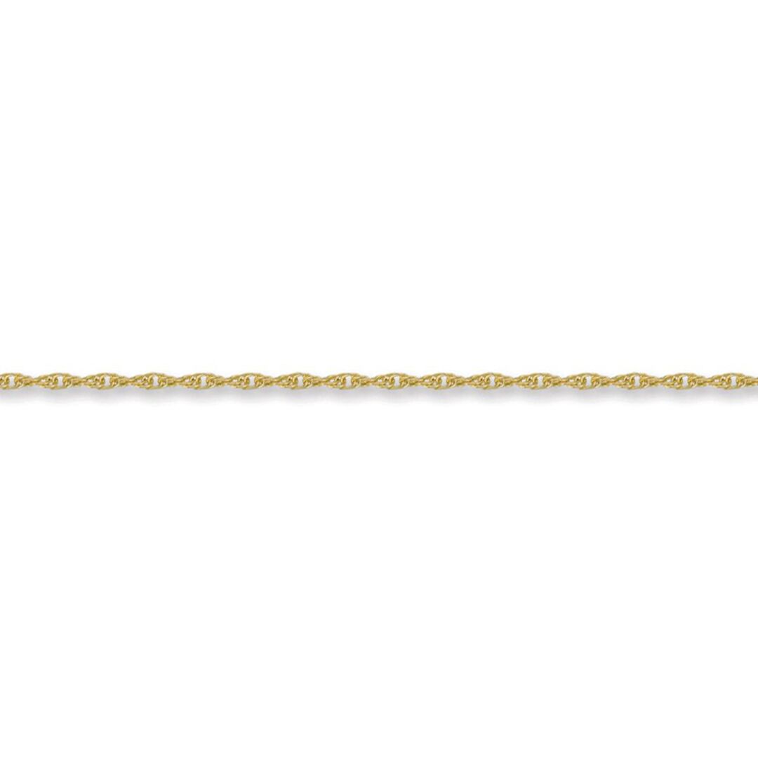 9ct Gold  Prince of Wales 2mm Pendant Chain Necklace - JCN054B
