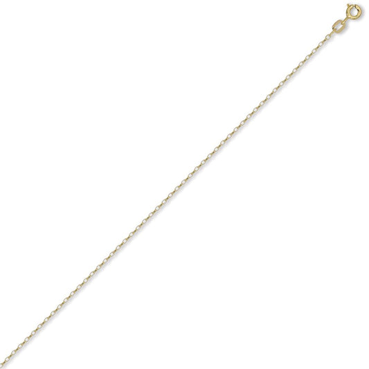 9ct Gold  Diamond Cut Belcher 1.6mm Pendant Chain Necklace - JCN055A