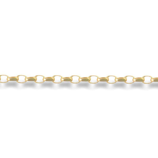 9ct Gold  Diamond Cut Belcher 1.6mm Pendant Chain Necklace - JCN055A