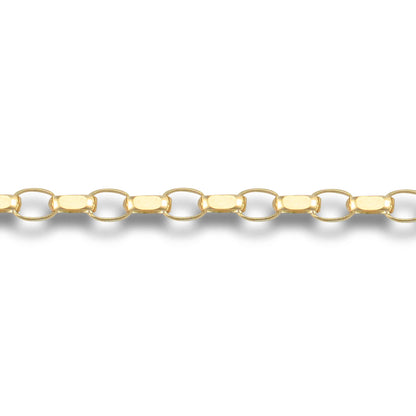 9ct Gold  Diamond Cut Belcher 2.1mm Pendant Chain Necklace - JCN055B