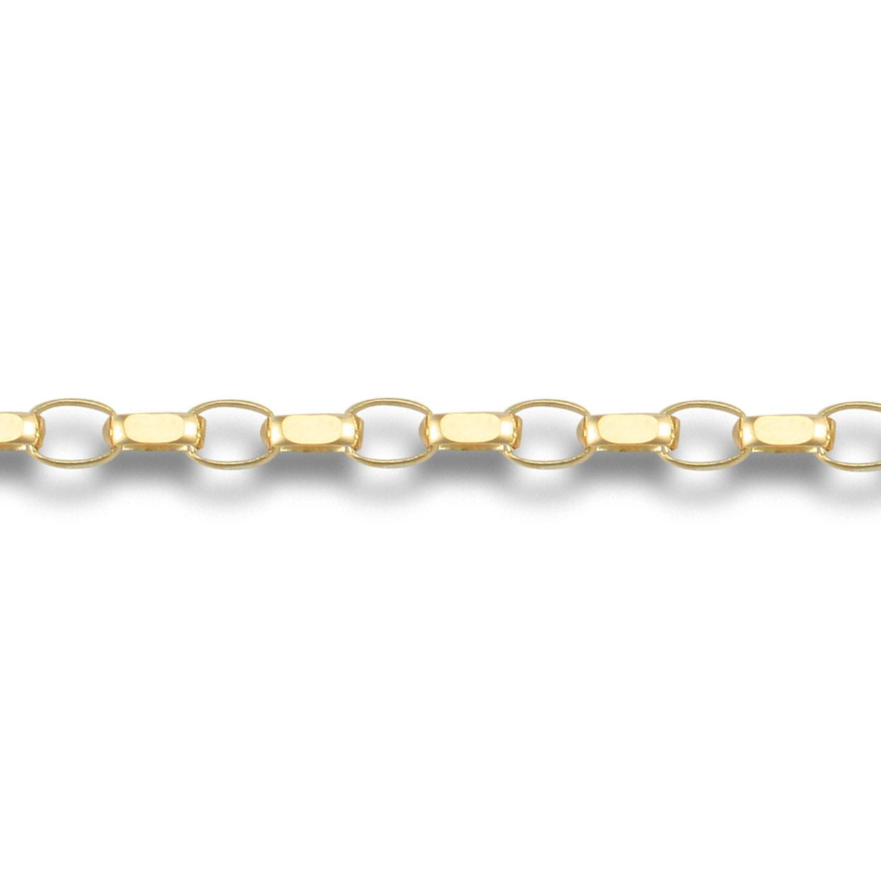 9ct Gold  Diamond Cut Belcher 2.1mm Pendant Chain Necklace - JCN055B