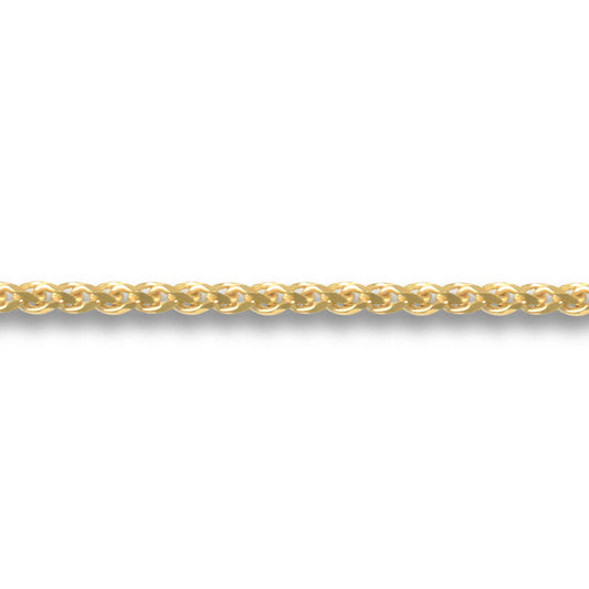 9ct Gold  Diamond Cut Spiga 1.2mm Pendant Chain Necklace - JCN056A